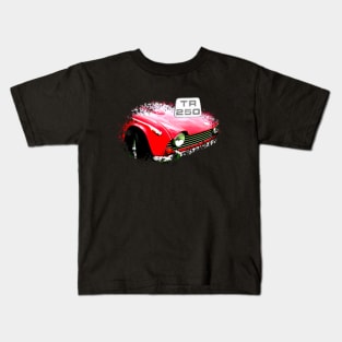 Triumph TR250 1960s British classic car elements with badge Kids T-Shirt